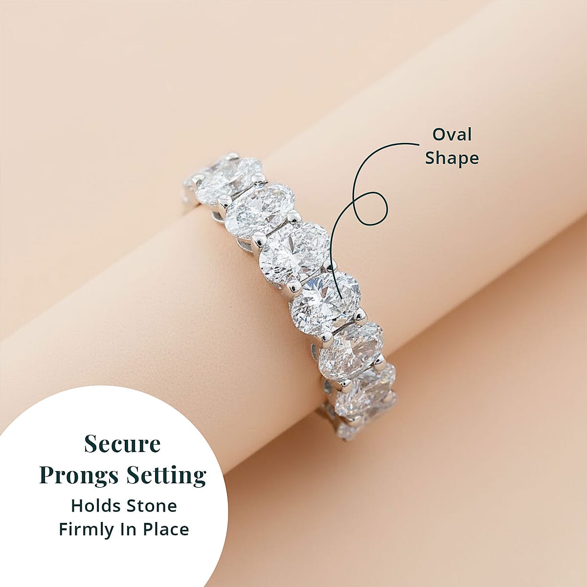 Luxuriant Lab Grown Diamond G-H VS 2.25 ctw Ring in Sterling Silver (Size 7.0)  image number 4