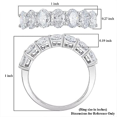 Luxuriant Lab Grown Diamond G-H VS 2.25 ctw Ring in Sterling Silver (Size 7.0)