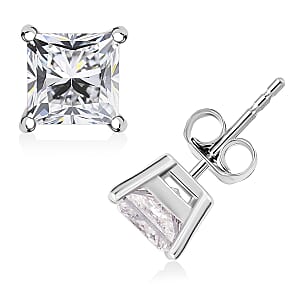 Doorbuster Luxuriant Lab Grown Diamond E-F VS 2.00 ctw Solitaire Stud Earrings in 14K White Gold