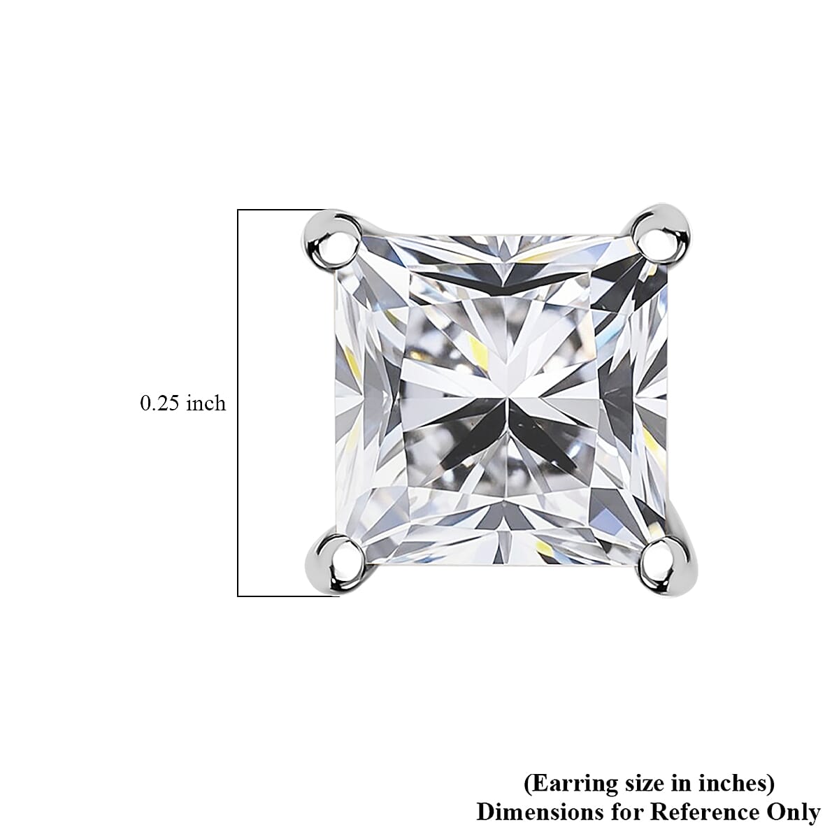 Doorbuster Luxuriant Lab Grown Diamond E-F VS 2.00 ctw Solitaire Stud Earrings in 14K White Gold image number 4