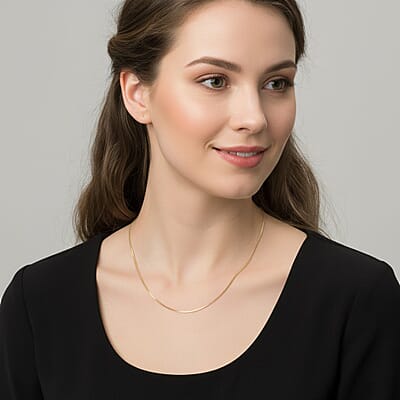 Wheat Adjustable Chain Necklace in 10K Yellow Gold 2.4 Grams 24 Inches