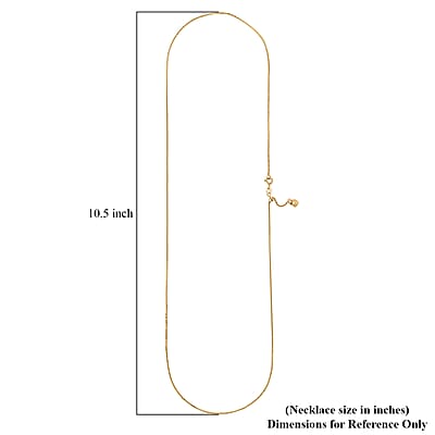 Wheat Adjustable Chain Necklace in 10K Yellow Gold 2.4 Grams 24 Inches