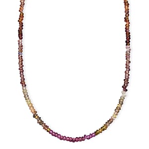 Doorbuster D'Joy Premium Multi Sapphire 45.00 ctw Beaded Necklace in 18K Vermeil Yellow Gold Over Sterling Silver 18-20 Inches