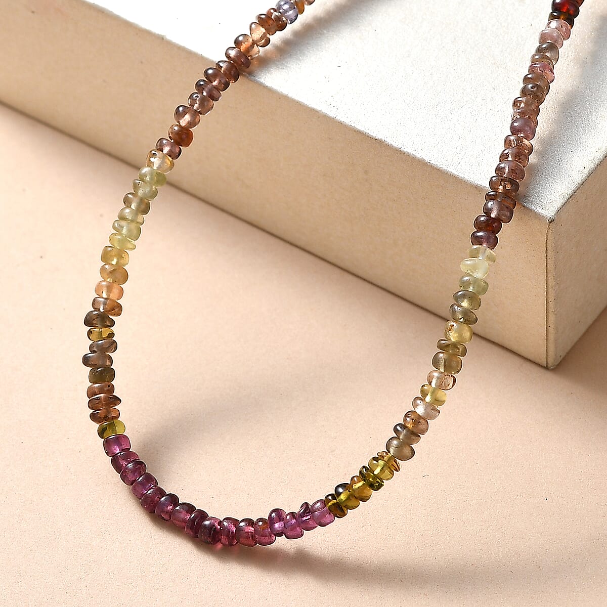 Doorbuster D'Joy Premium Multi Sapphire 45.00 ctw Beaded Necklace in 18K Vermeil Yellow Gold Over Sterling Silver 18-20 Inches image number 1
