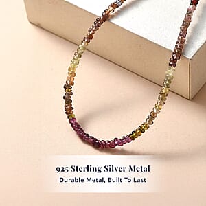 Doorbuster D'Joy Premium Multi Sapphire 45.00 ctw Beaded Necklace in 18K Vermeil Yellow Gold Over Sterling Silver 18-20 Inches