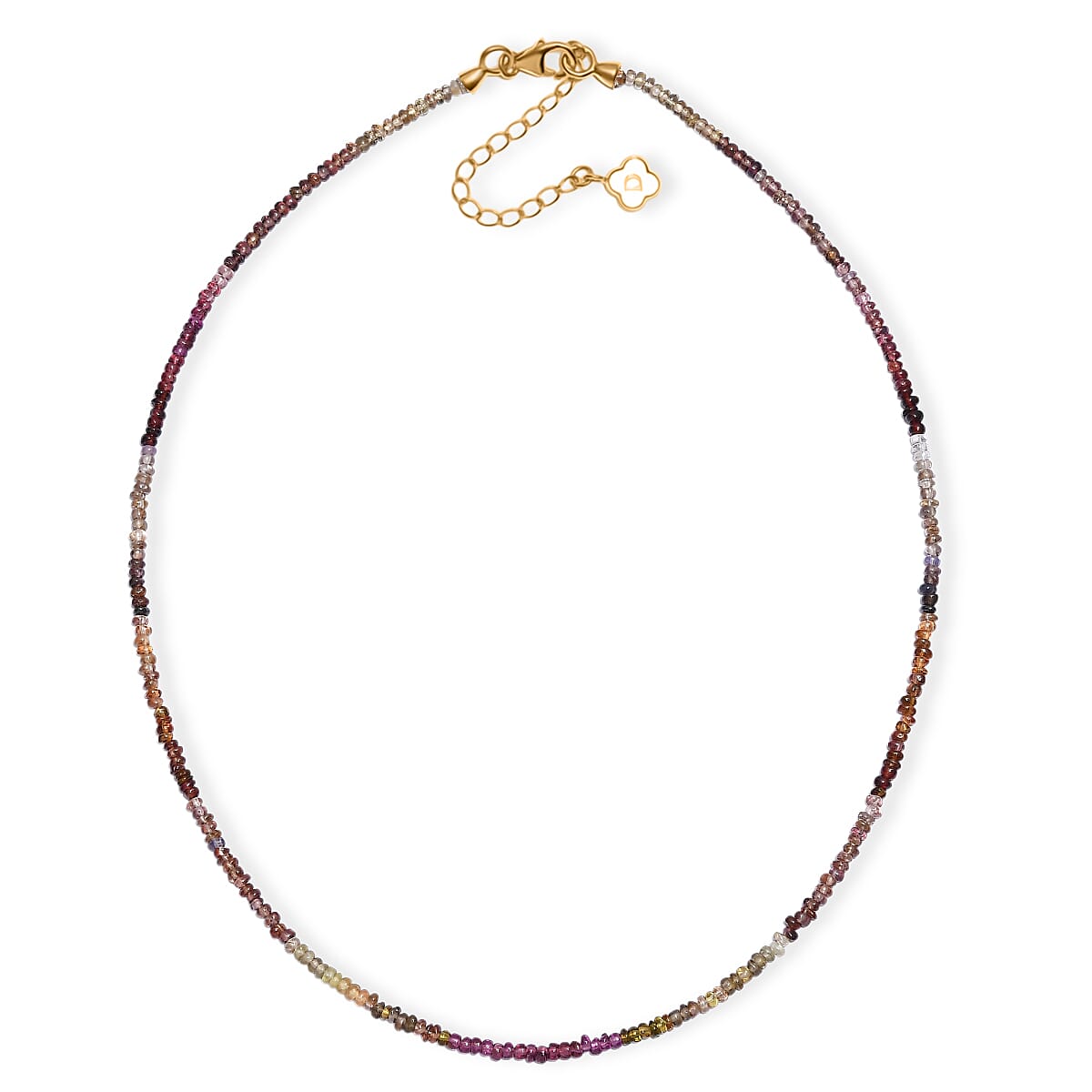 Doorbuster D'Joy Premium Multi Sapphire 45.00 ctw Beaded Necklace in 18K Vermeil Yellow Gold Over Sterling Silver 18-20 Inches image number 3