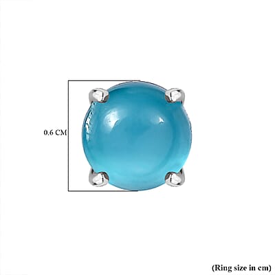 D'Joy Premium Paraiba Moonstone 2.00 ctw Earrings in Platinum Over Sterling Silver