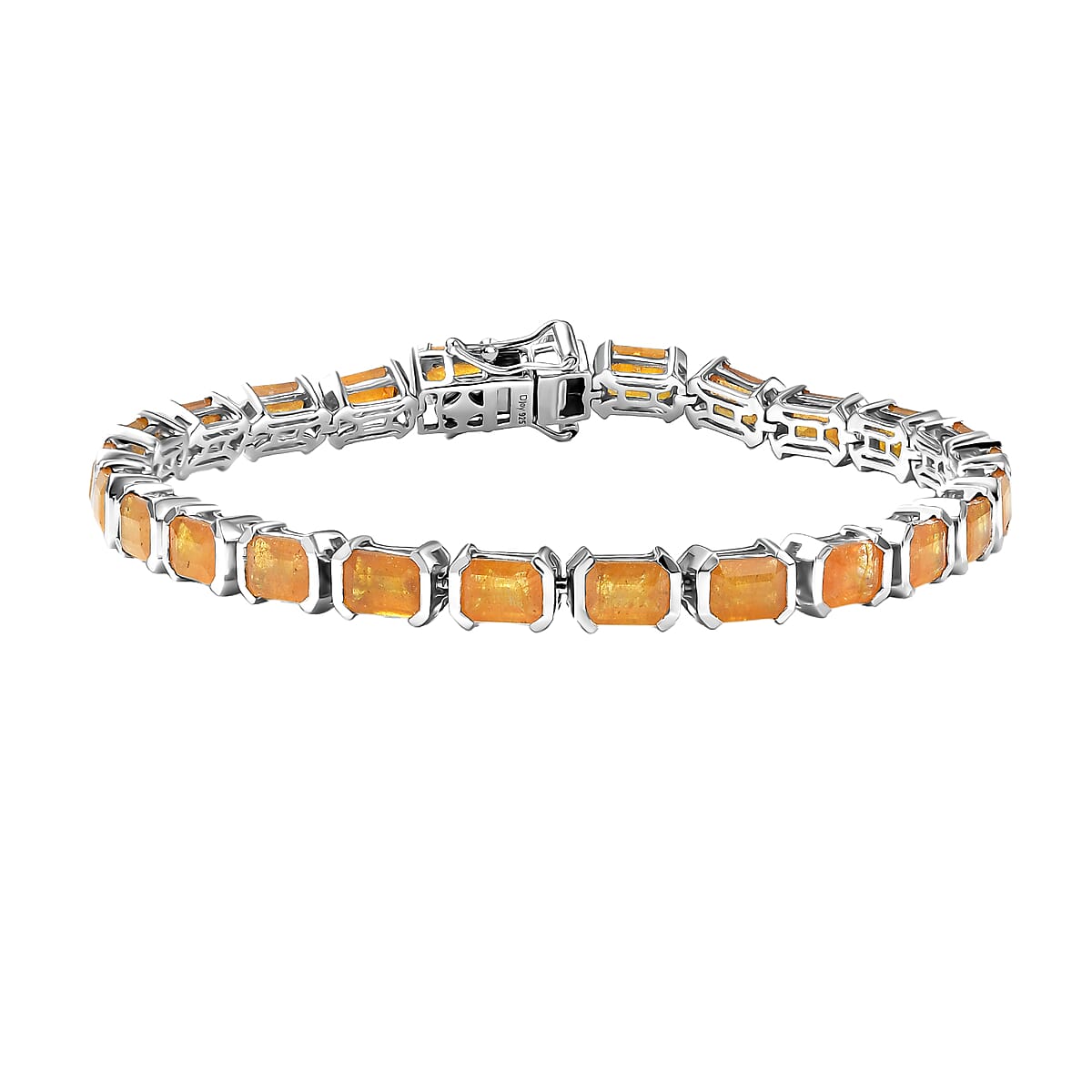 Doorbuster D'Joy Yellow Sapphire (FF) 21.75 ctw Embers of Elegance Bracelet in Rhodium Over Sterling Silve (7.25 In) (Del. in 5-7 Days)  image number 0