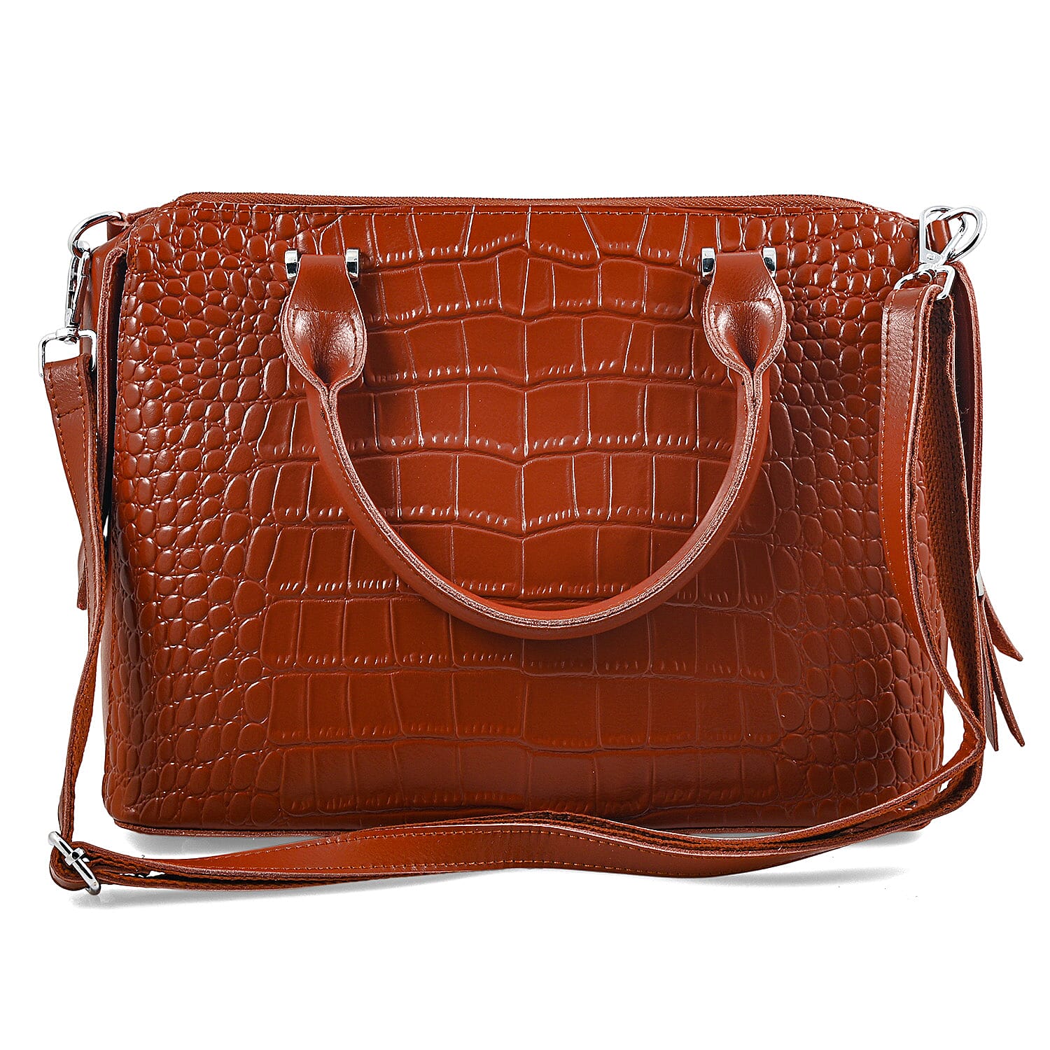 La Marey Brown Genuine Leather Crossbody Bag