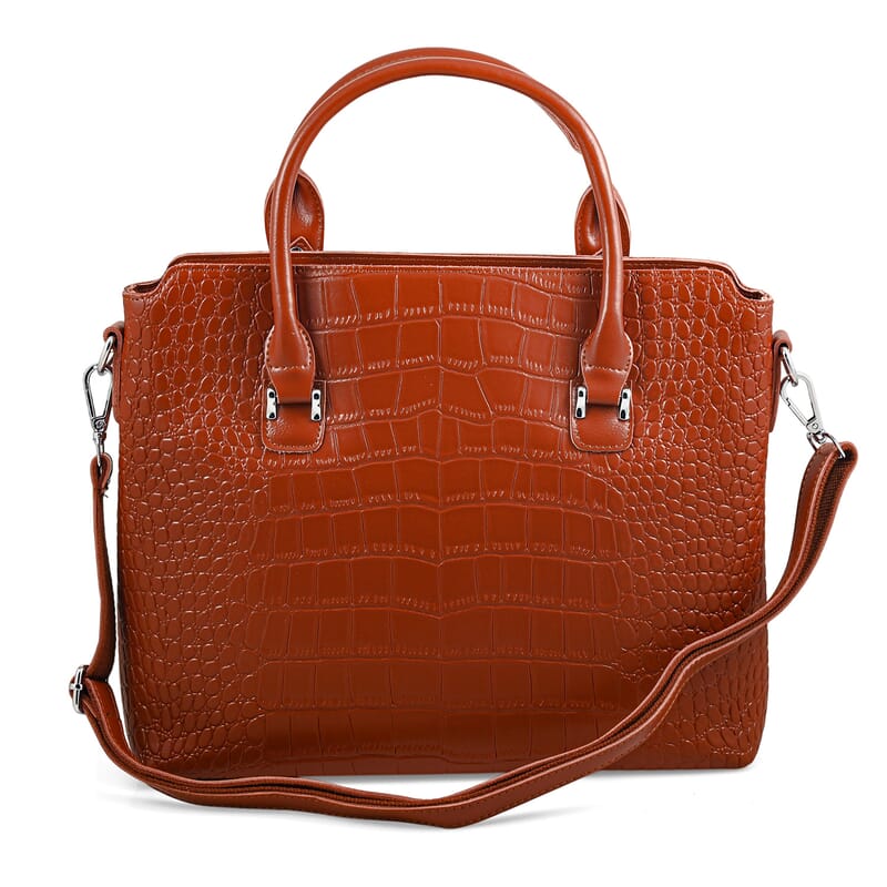 La Marey Brown Genuine Leather Tote Bag