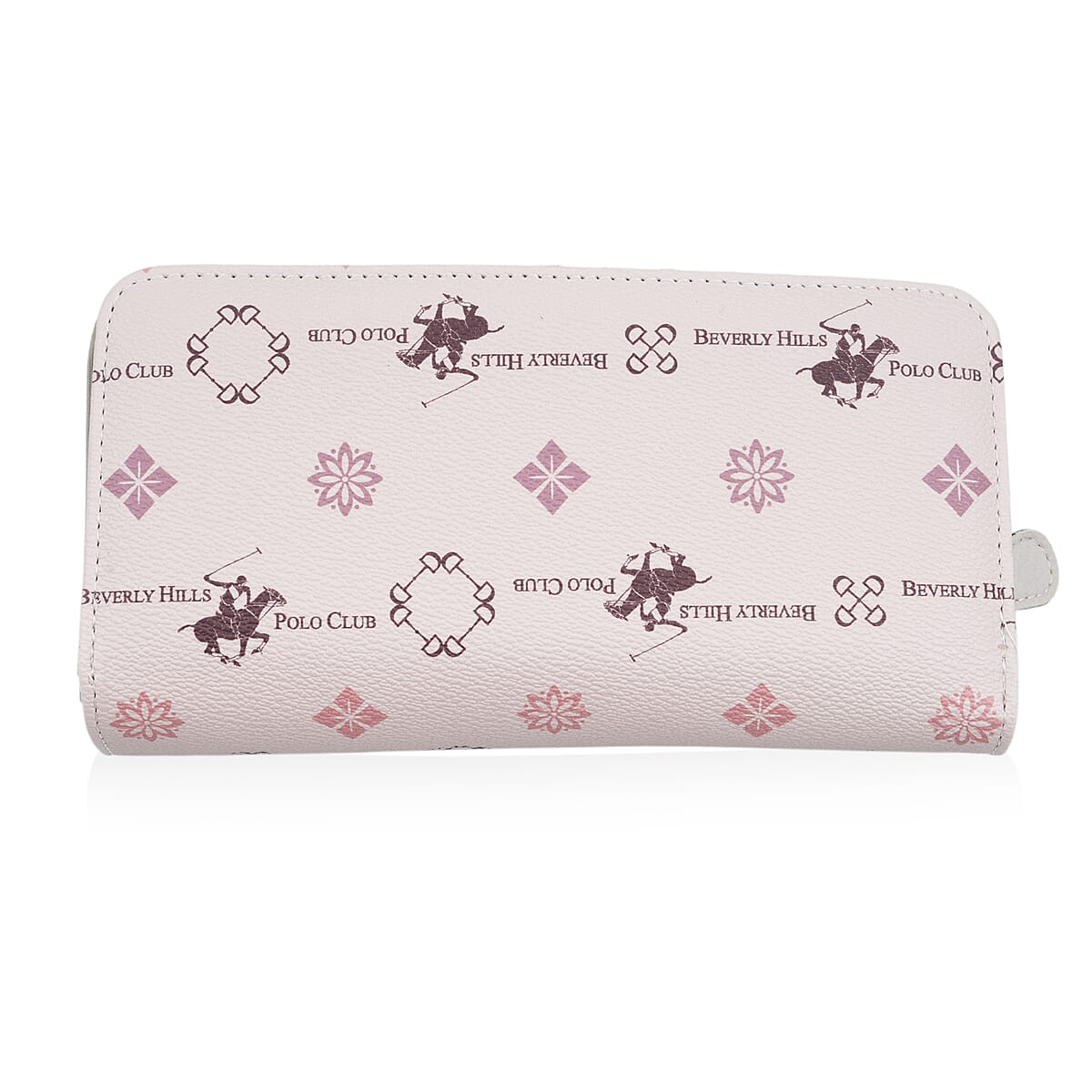 Closeout Beverly Hills Polo Club Tan Faux Leather Multi Pattern Wallet  image number 3