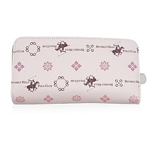 Closeout Beverly Hills Polo Club Tan Faux Leather Multi Pattern Wallet 