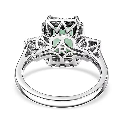 Certified & Appraised Rhapsody AAAA Santa Rosa Tourmaline and Diamond E-F VS 2.67 ctw Ring in 950 Platinum (Size 10.0) 7.35 Grams