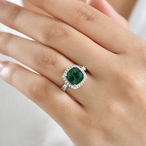 Certified Rhapsody AAAA Santa Rosa Tourmaline, Diamond Ring in 950 Platinum  3.77 ctw (Size 6.0)