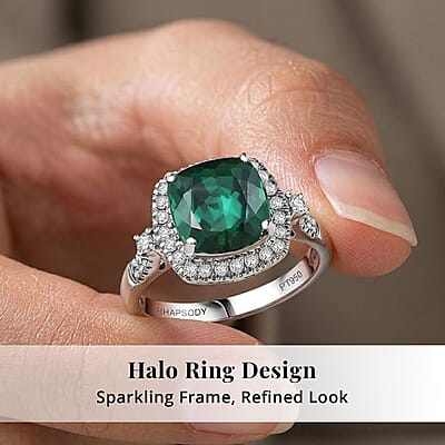 Certified & Appraised Rhapsody AAAA Santa Rosa Tourmaline, Diamond Ring in 950 Platinum  3.77 ctw (Size 6.0)