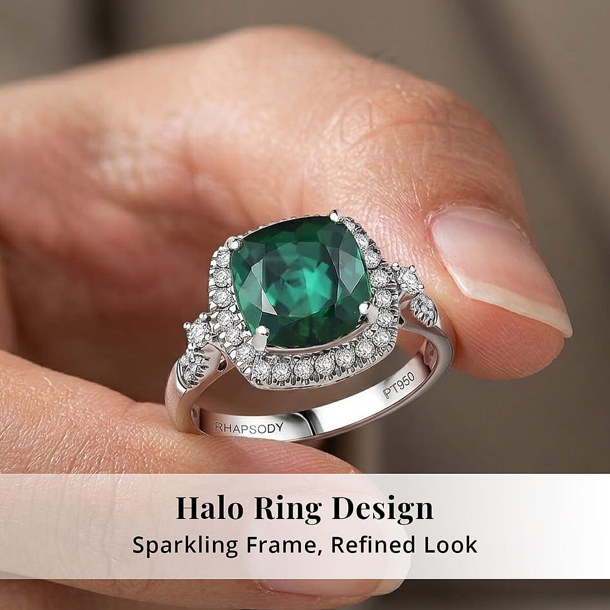 Certified & Appraised Rhapsody AAAA Santa Rosa Tourmaline, Diamond Ring in 950 Platinum 3.77 ctw (Size 9.0) image number 4