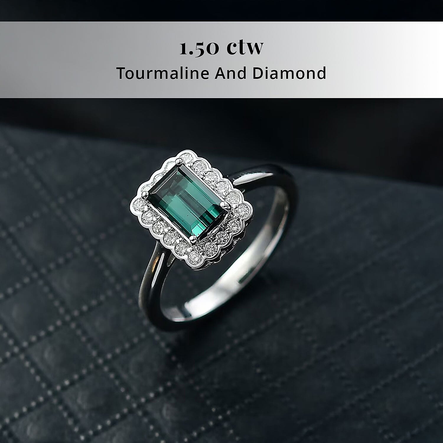 Certified & Appraised Rhapsody AAAA Pirineu Lagoon Tourmaline and E-F VS Diamond 1.50 ctw Ring in 950 Platinum (Size 5.0) 5.75 Grams