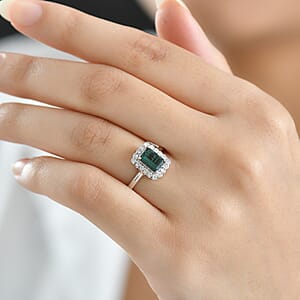 Doorbuster Certified & Appraised Rhapsody AAAA Pirineu Lagoon Tourmaline and E-F VS Diamond 1.50 ctw Ring in 950 Platinum (Size 6.0) 5.75 Grams