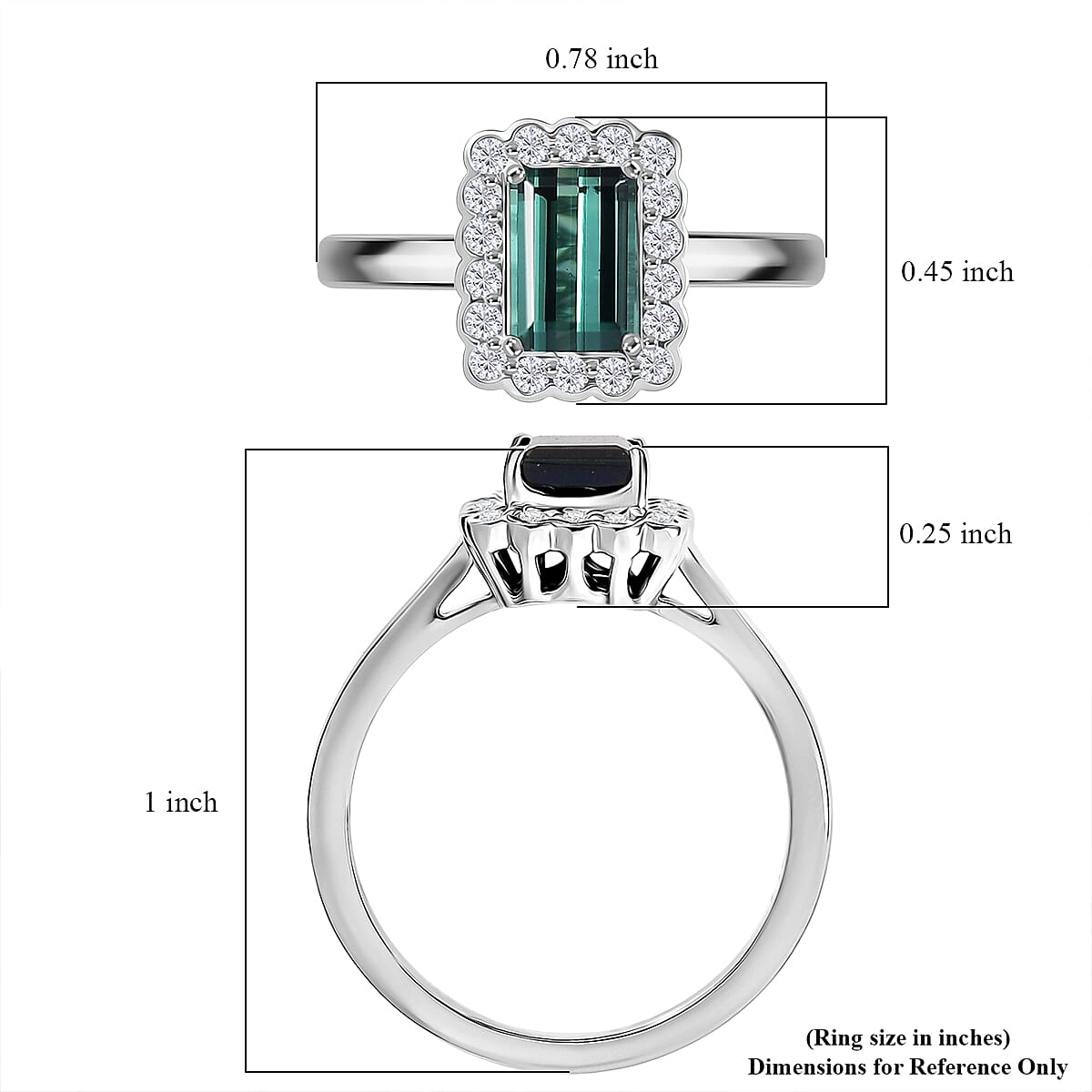 Doorbuster Certified & Appraised Rhapsody AAAA Pirineu Lagoon Tourmaline and E-F VS Diamond 1.50 ctw Ring in 950 Platinum (Size 7.0) 5.75 Grams image number 5