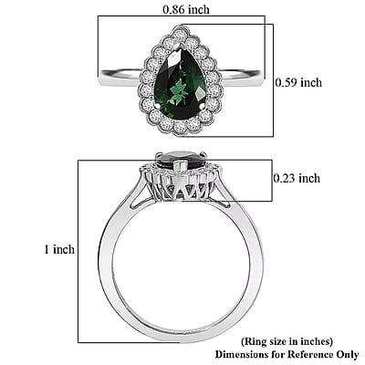 Certified & Appraised Rhapsody AAAA Pirineu Lagoon Tourmaline and E-F VS Diamond 1.50 ctw Ring in 950 Platinum (Size 5.0) 6.22 Grams