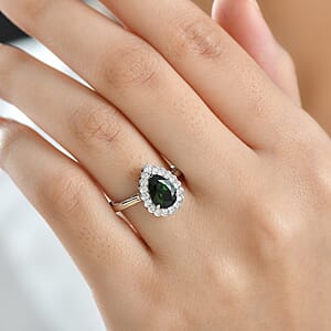 Doorbuster Certified & Appraised Rhapsody AAAA Pirineu Lagoon Tourmaline and E-F VS Diamond 1.50 ctw Ring in 950 Platinum (Size 6.0) 6.22 Grams