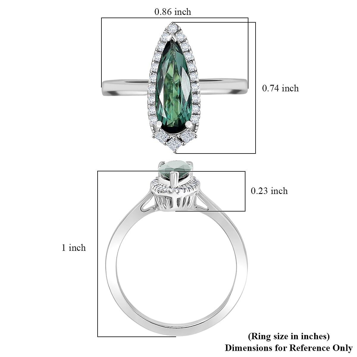  Certified & Appraised Rhapsody AAAA Pirineu Lagoon Tourmaline and E-F VS Diamond 1.51 ctw Ring in 950 Platinum (Size 5.0) 6.36 Grams image number 5