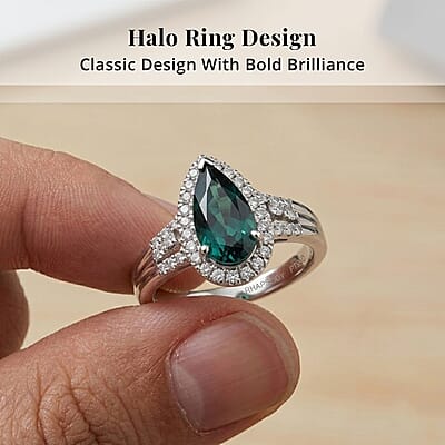 Certified & Appraised Rhapsody AAAA Pirineu Lagoon Tourmaline and Diamond E-F VS 2.25 ctw Ring in 950 Platinum (Size 10.0) 7.30 Grams