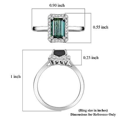Certified Rhapsody AAAA Pirineu Lagoon Tourmaline, Diamond Ring in 950 Platinum 2.51 ctw (Size 10.0)