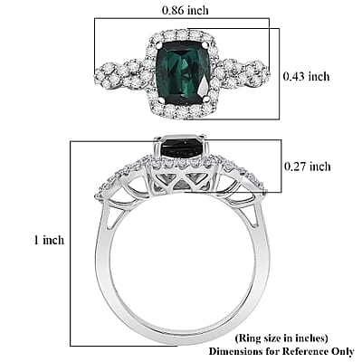 Certified & Appraised Rhapsody AAAA Monte Belo Indicolite, Diamond Ring in 950 Platinum 2.01 ctw (Size 6.0)