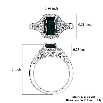 Certified & Appraised Rhapsody AAAA Monte Belo Indicolite and E-F VS Diamond 2.33 ctw Ring in 950 Platinum (Size 12.0) 6.50 Grams