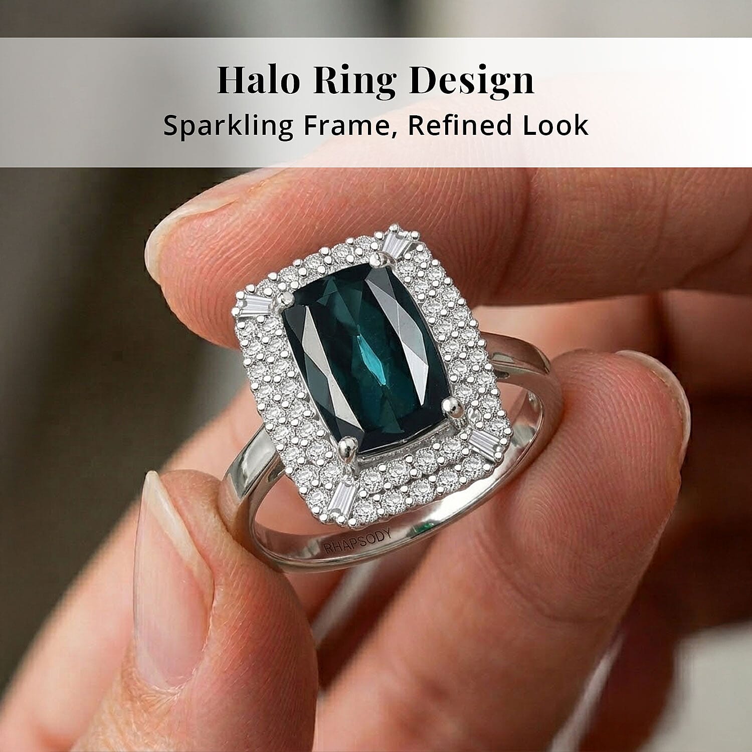 Certified & Appraised Rhapsody AAAA Monte Belo Indicolite and E-F VS Diamond 3.24 ctw Ring in 950 Platinum (Size 10.0) 7.25 Grams