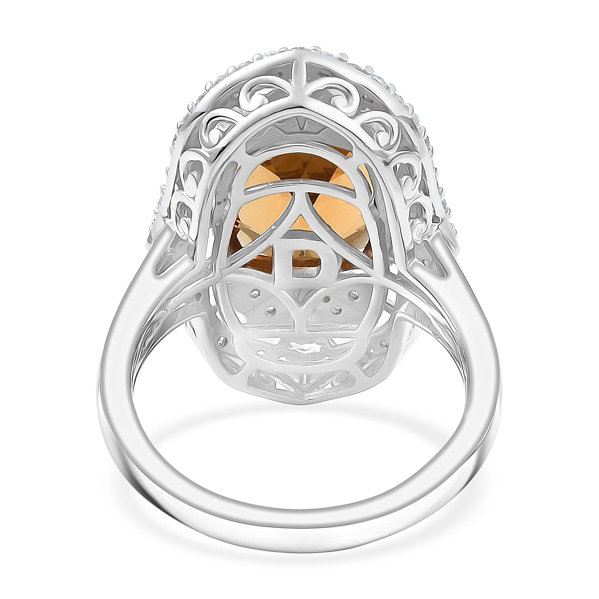 D'Joy Premium Marialite and White Zircon 5.65 ctw Ring in Rhodium Over Sterling Silver (Size 6.0) image number 4