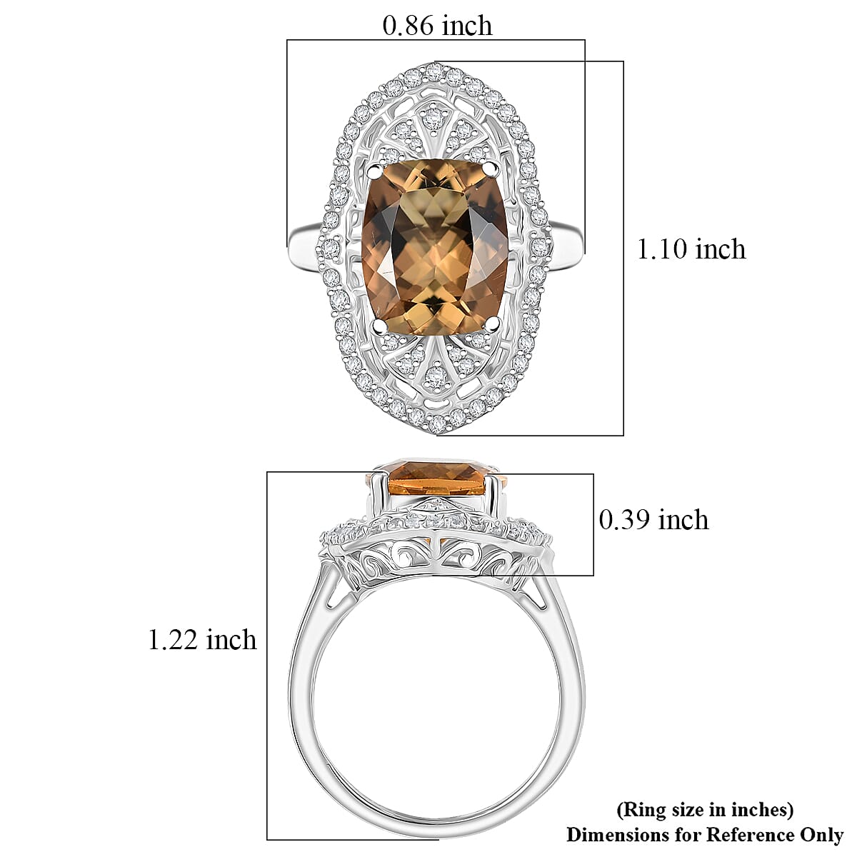 D'Joy Premium Marialite and White Zircon 5.65 ctw Ring in Rhodium Over Sterling Silver (Size 6.0) image number 5