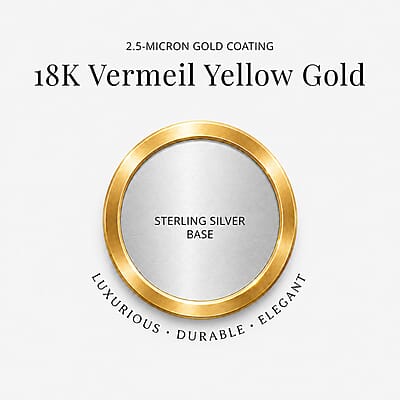Luxuriant Lab Grown Diamond G-H SI 0.50 ctw Earrings in 18K Vermeil Yellow Gold Over Sterling Silver