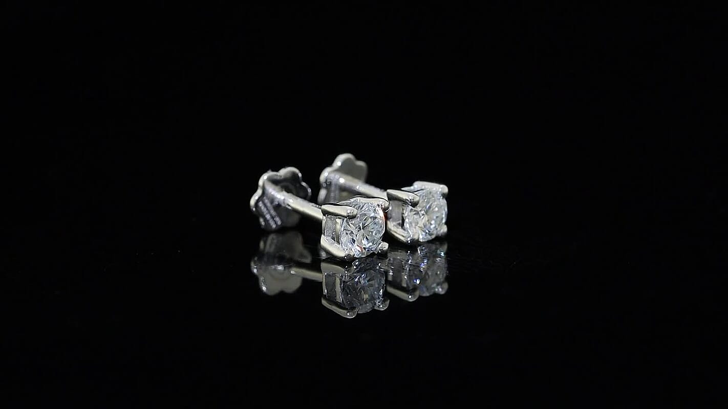Luxuriant Lab Grown Diamond  Earring in 18K YG VermeilSterling Silver 0.50 ctw