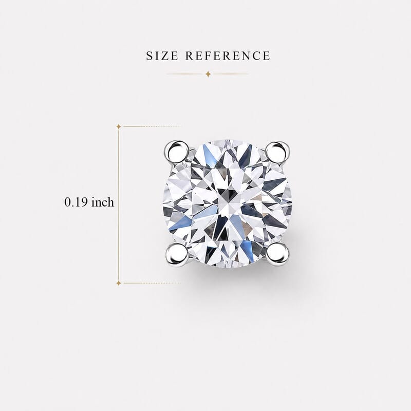 Luxuriant Lab Grown Diamond G-H SI 0.50 ctw Earrings in Rhodium Over Sterling Silver