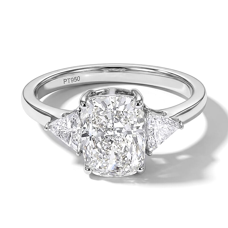 Luxuriant Lab Grown Diamond E-F VS 2.50 ctw Ring in 950 Platinum (Size 10.0) 4.26 Grams