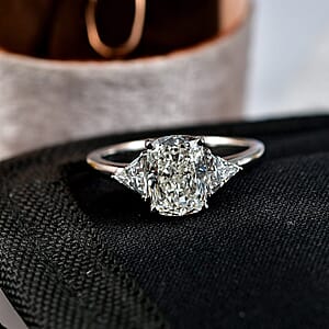 Luxuriant Lab Grown Diamond E-F VS 2.50 ctw Ring in 950 Platinum (Size 10.0) 4.26 Grams