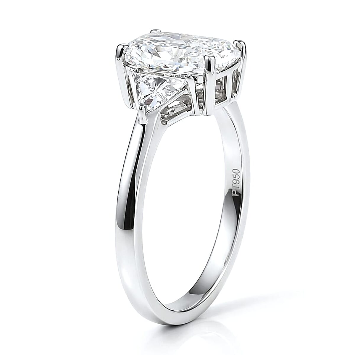 Luxuriant Lab Grown Diamond E-F VS 2.50 ctw Ring in 950 Platinum (Size 10.0) 4.26 Grams image number 3
