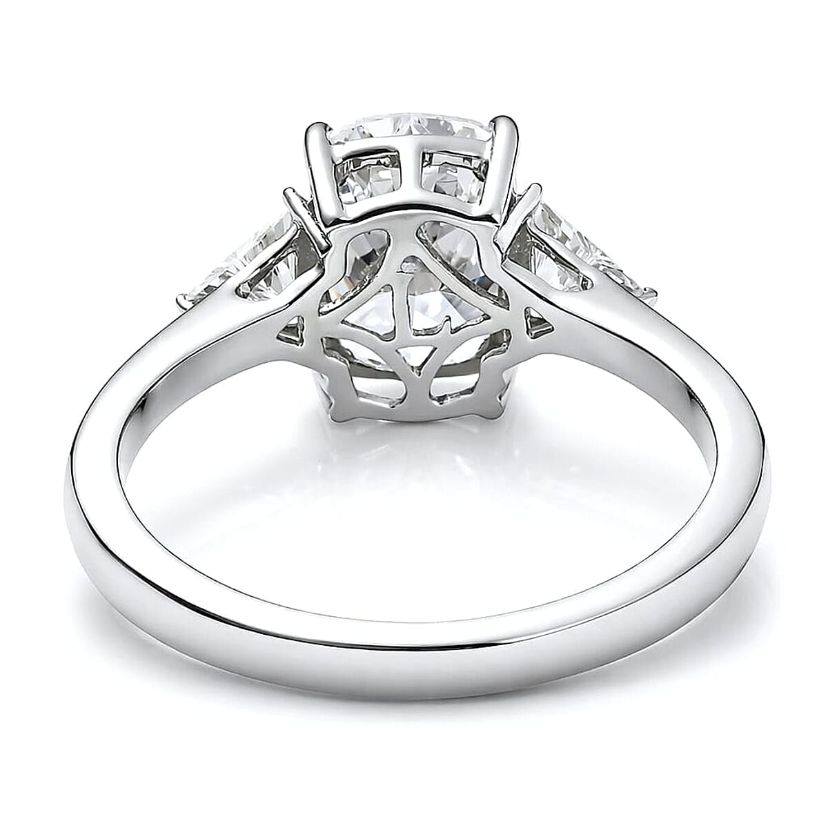 Luxuriant Lab Grown Diamond E-F VS 2.50 ctw Ring in 950 Platinum (Size 10.0) 4.26 Grams image number 4