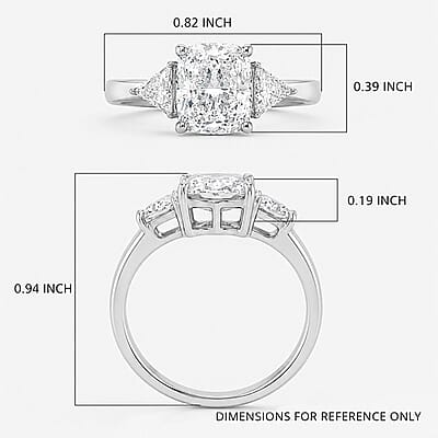 Luxuriant Lab Grown Diamond E-F VS 2.50 ctw Ring in 950 Platinum (Size 10.0) 4.26 Grams