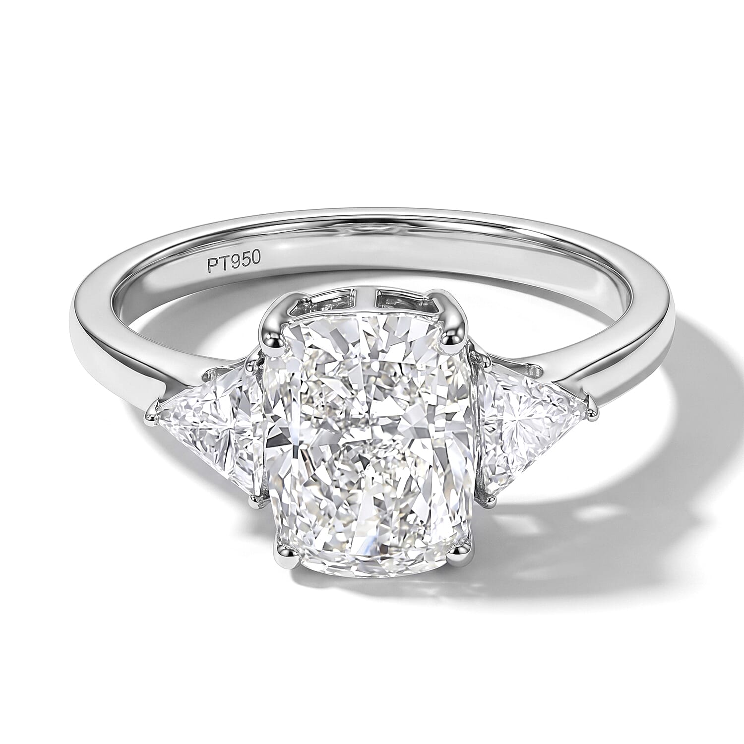 Luxuriant Lab Grown Diamond E-F VS 2.50 ctw Ring in 950 Platinum (Size 5.0) 4.26 Grams