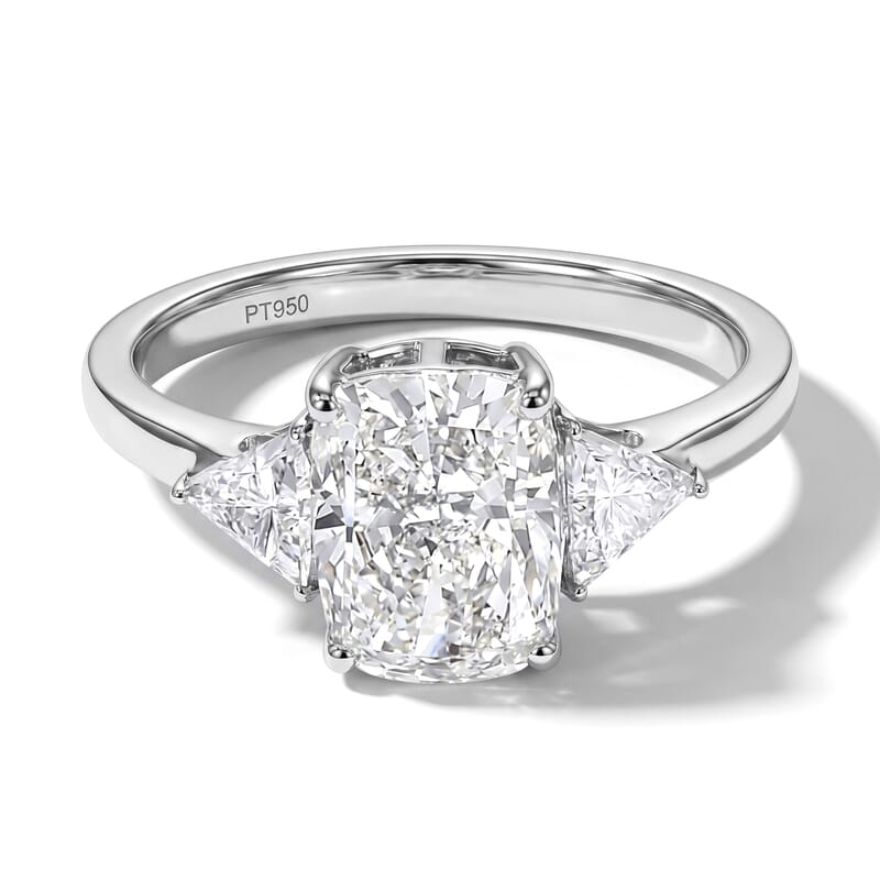 Luxuriant Lab Grown Diamond E-F VS 2.50 ctw Ring in 950 Platinum (Size 5.0) 4.26 Grams