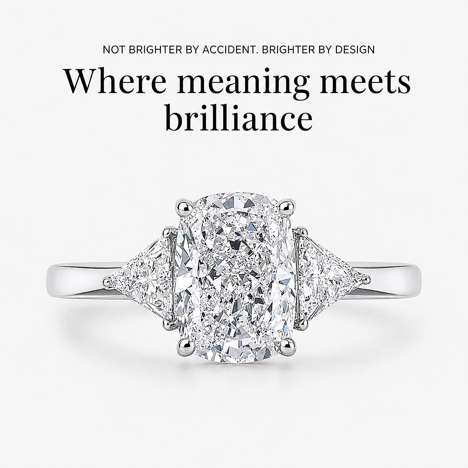 Luxuriant Lab Grown Diamond E-F VS 2.50 ctw Ring in 950 Platinum (Size 5.0) 4.26 Grams