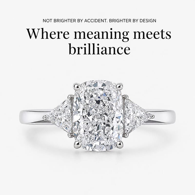 Luxuriant Lab Grown Diamond E-F VS 2.50 ctw Ring in 950 Platinum (Size 5.0) 4.26 Grams