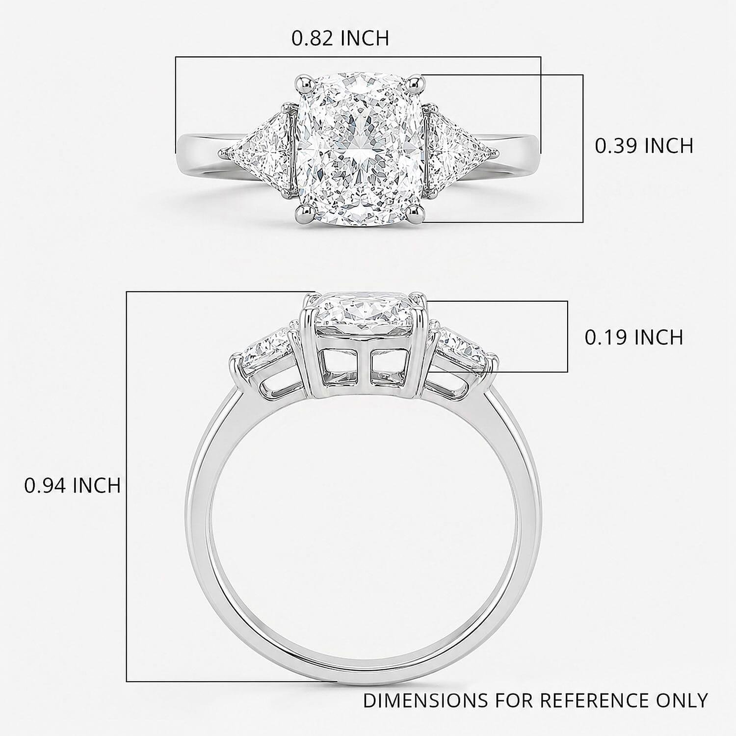 Luxuriant Lab Grown Diamond E-F VS 2.50 ctw Ring in 950 Platinum (Size 5.0) 4.26 Grams