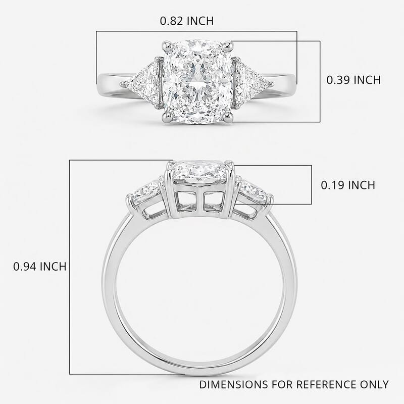 Luxuriant Lab Grown Diamond E-F VS 2.50 ctw Ring in 950 Platinum (Size 5.0) 4.26 Grams
