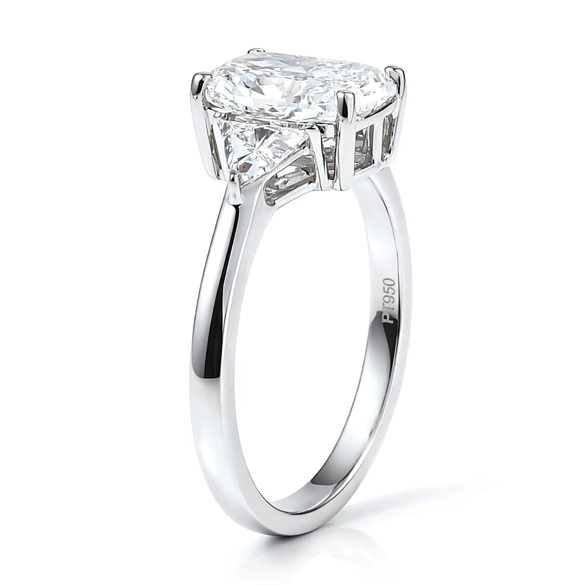 Luxuriant Lab Grown Diamond E-F VS 2.50 ctw Ring in 950 Platinum (Size 6.0) 4.26 Grams image number 3