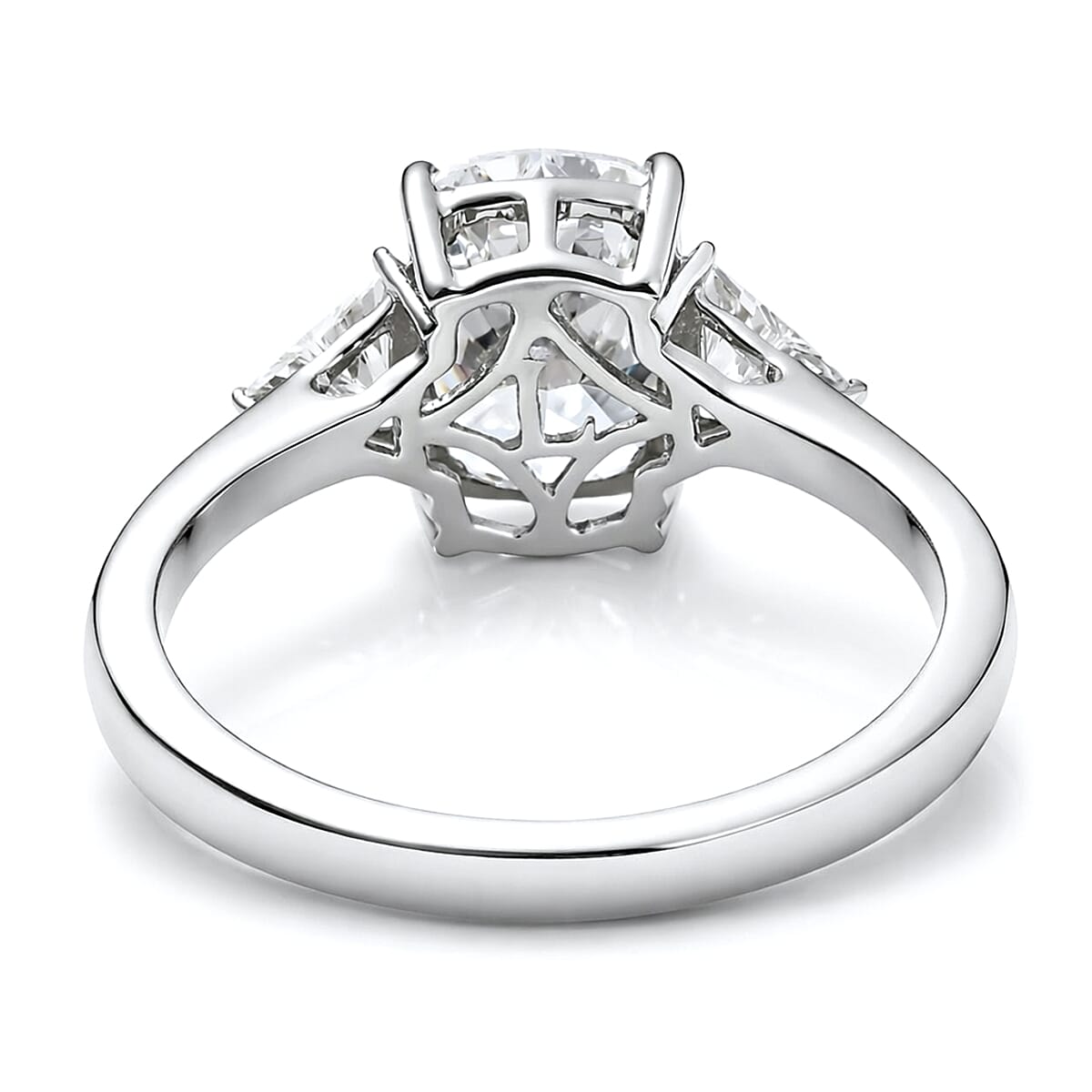 Luxuriant Lab Grown Diamond E-F VS 2.50 ctw Ring in 950 Platinum (Size 6.0) 4.26 Grams image number 4