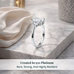 Luxuriant Lab Grown Diamond E-F VS 2.50 ctw Ring in 950 Platinum (Size 7.0) 4.26 Grams